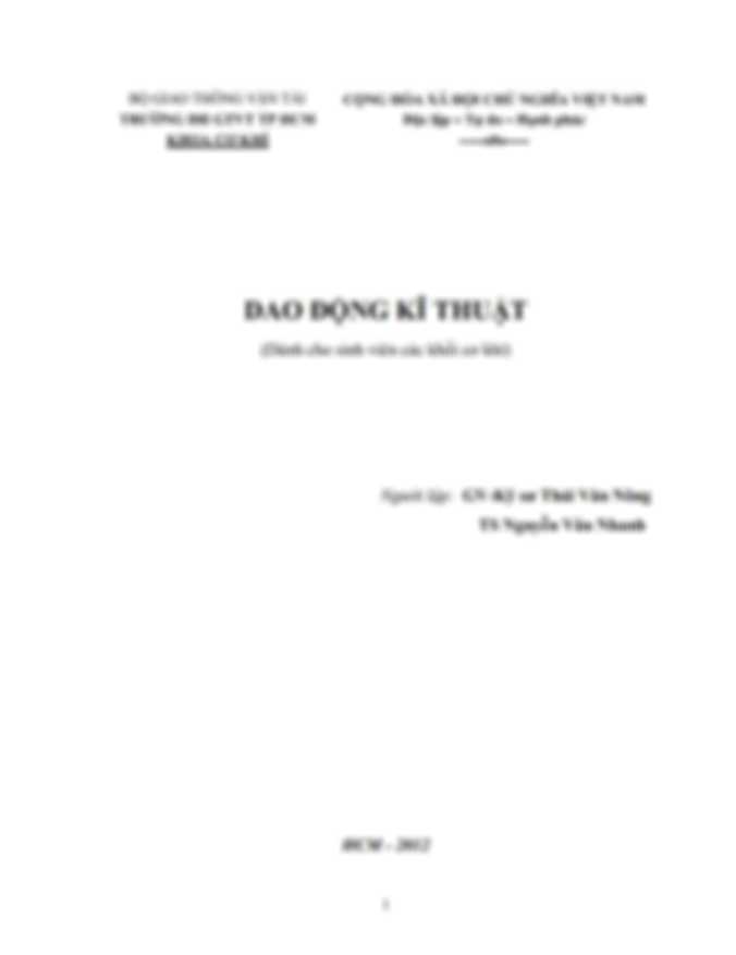 Dao Động Kỹ Thuật