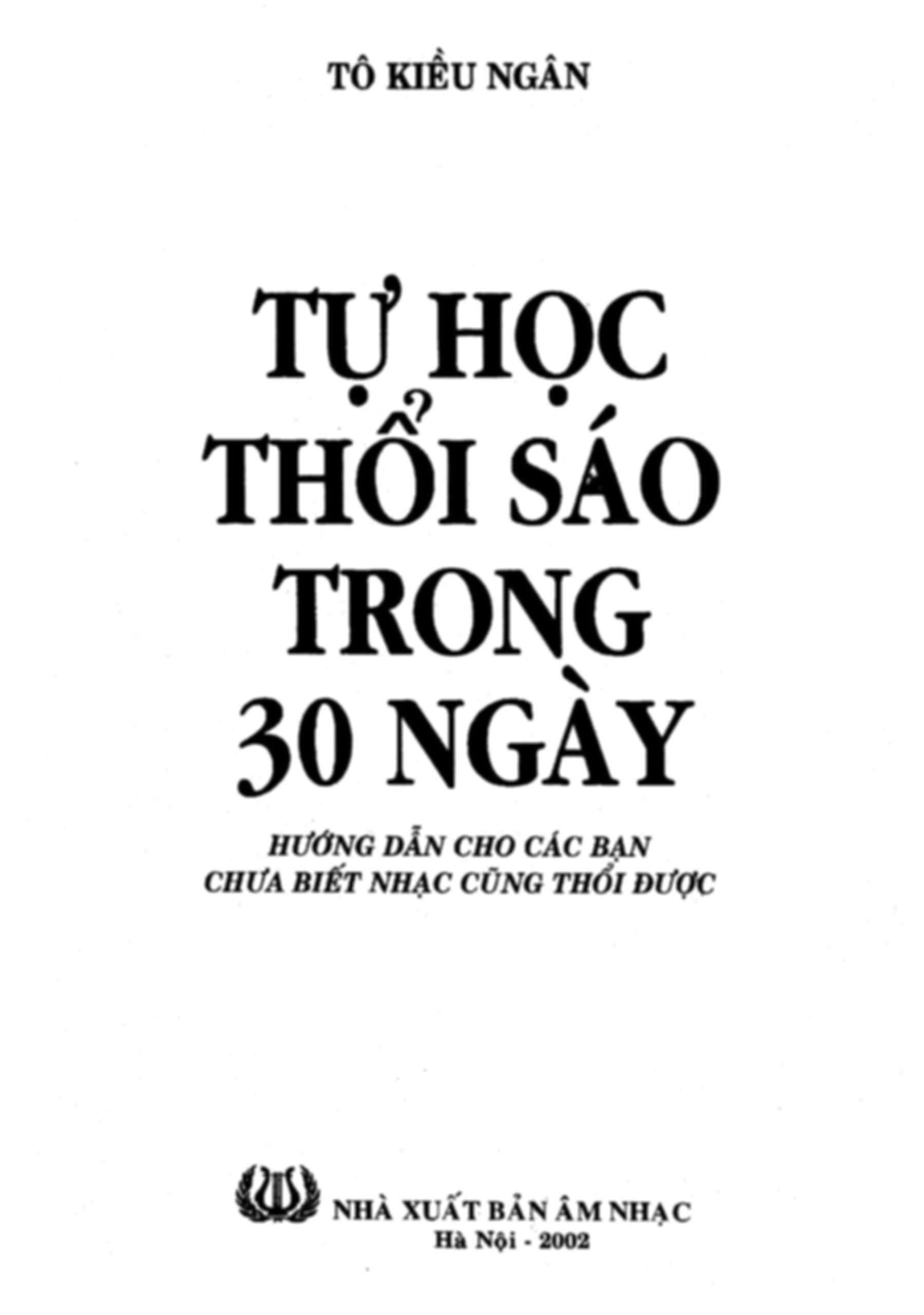 Tự Học Thổi Sáo Trong 30 Ngày