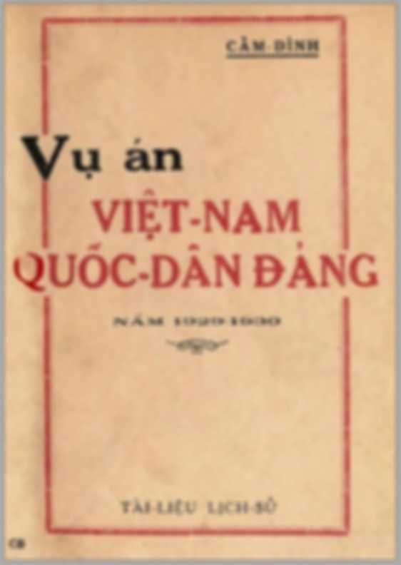 Vụ án Việt Nam Quốc Dân Đảng - Cẩm Đình