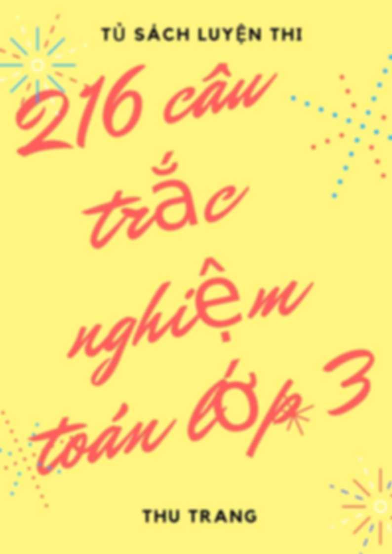 210 Câu Trắc Nghiệm Toán Lớp 3