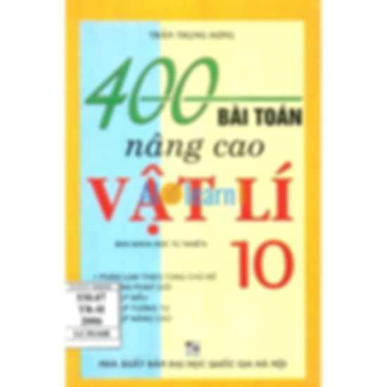 400 Bài Toán Nâng Cao Vật Lý 10