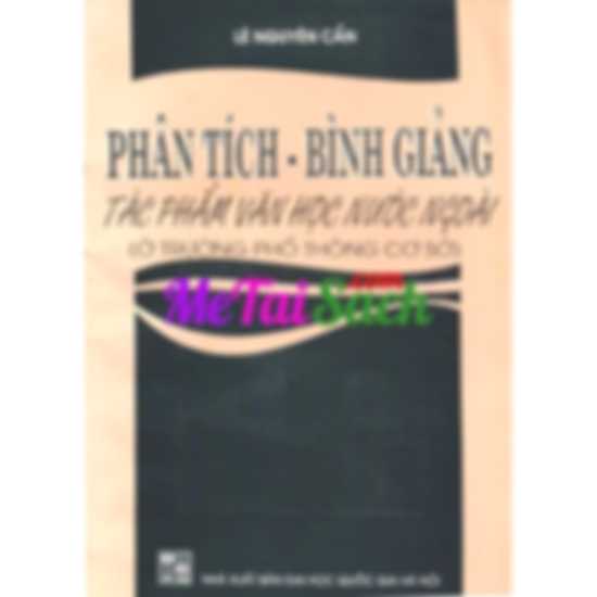 Phân Tích Bình Giảng Tác Phẩm Văn Học Nước Ngoài