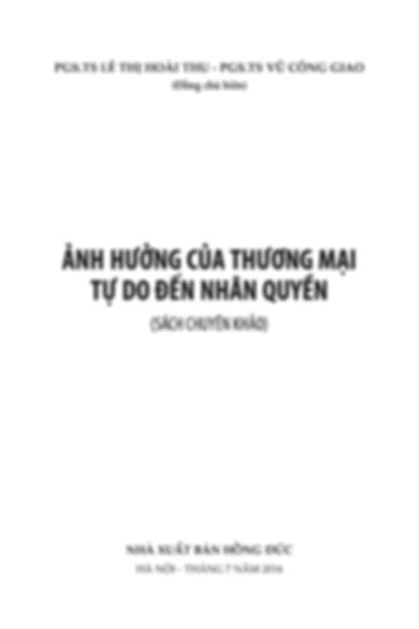 Ảnh hưởng của Thương Mại Tự Do đến Nhân Quyền